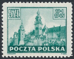 0366 a niebieskawozielony papier cienki x21 gwarancja czysty** Widoki Krakowa 115/26