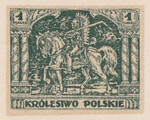 117 Projekt konkursowy barwa zielona- Antoni Dzierzbicki Polskie Marki Pocztowe 1918 rok