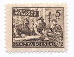 0513 a ciemnobrązowy papier średni jednolity ZL 12 gwarancja czysty**  Wydanie na odbudowę Warszawy