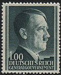 GG 086 ząbkowanie 12½ czysty** Portret A.Hitlera na tle siatkowanym