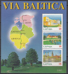 Łotwa Mi.0396-398 blok 5 czyste**
