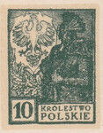 052 Projekt konkursowy barwa zielona- Jan Ogórkiewicz Polskie Marki Pocztowe 1918 rok