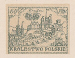 033 Projekt konkursowy barwa zielona CENZURA- Ludwik Gardowski Polskie Marki Pocztowe 1918 rok