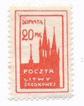 Litwa Środkowa D6 Bx papier średni gładki czysty**