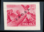 0757 Nowodruk z nadrukiem Próba P1 czyste** 10 rocznica wyzwolenia Warszawy