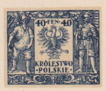 067 Projekt konkursowy barwa niebieska- Adam Knauf Polskie Marki Pocztowe 1918 rok