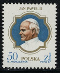 2953 znaczek z bloku czysty** III wizyta papieża Jana Pawła II w Polsce 