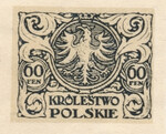 076 Projekt konkursowy barwa czarna- Józef Tom Polskie Marki Pocztowe 1918 rok