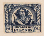 037 Projekt konkursowy barwa niebieska- M. Bystydzieński Polskie Marki Pocztowe 1918 rok