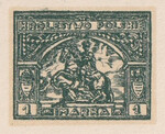 130 Projekt konkursowy barwa zielona- Antoni Dzierzbicki Polskie Marki Pocztowe 1918 rok