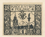 083 Projekt konkursowy barwa czarna- Ludwik Sokołowski Polskie Marki Pocztowe 1918 rok