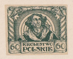 037 Projekt konkursowy barwa zielona- M. Bystydzieński Polskie Marki Pocztowe 1918 rok