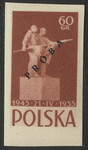 0770 Nowodruk z nadrukiem Próba P2 brązowoczerwona czysta** 10 rocznica układu polsko-radzieckiego