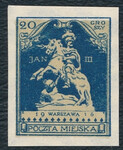 Poczta Miejska Warszawa VI A atest 289/25 niekatowany czysty**