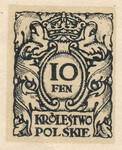 077 Projekt konkursowy barwa czarna- Józef Tom Polskie Marki Pocztowe 1918 rok