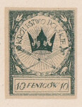039 Projekt konkursowy barwa zielona- H. Oderfeld, N. Romanus Polskie Marki Pocztowe 1918 rok