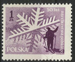 0853 a papier średni guma biała czysty** 50-lecie narciarstwa polskiego