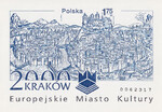 3679 Blok 170 A plamka w cyfrze czysty** Kraków- Europejskie Miasto Kultury, Słania