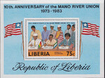 Liberia Mi.1292 blok 106 czysty**