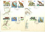 FDC 1421-1430 zwierzęta prehistoryczne