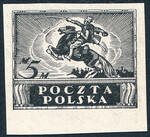 0096 Próba P4 czarna papier kredowany czysta Wydanie w walucie markowej 589/25