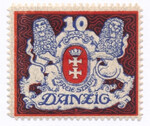 WMG 082 znak wodny Wz.10 S czysty* Wydanie obiegowe - herb Gdańska