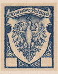 049 Projekt konkursowy barwa niebieska- Jan Ogórkiewicz Polskie Marki Pocztowe 1918 rok