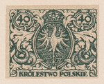 061 Projekt konkursowy barwa zielona- Józef Tom Polskie Marki Pocztowe 1918 rok