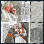 5055 przywieszka pod znaczkiem margines prawy czyste** 100 rocznica urodzin Świętego Jana Pawła II