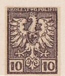 107 Projekt konkursowy barwa brązowa- Jan Ogórkiewicz Polskie Marki Pocztowe 1918 rok