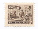 0513 b jasnobrązowy papier średni jednolity ZL 12¾:10¾ gwarancja czysty**  Wydanie na odbudowę Warszawy
