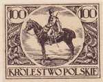 095 Projekt konkursowy barwa brązowa- Edmund John Polskie Marki Pocztowe 1918 rok