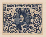 060 Projekt konkursowy barwa niebieska- Józef Tom Polskie Marki Pocztowe 1918 rok