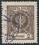 0183 kasowany Orzeł w wieńcu