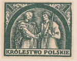 113 Projekt konkursowy barwa zielona- Jan Ogórkiewicz Polskie Marki Pocztowe 1918 rok