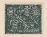 079 Projekt konkursowy barwa zielona- J. Sosnkowski, B. Pniewski Polskie Marki Pocztowe 1918 rok