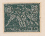 078 Projekt konkursowy barwa zielona- J. Sosnkowski, B. Pniewski Polskie Marki Pocztowe 1918 rok