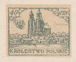 031 Projekt konkursowy barwa zielona CENZURA- Ludwik Gardowski Polskie Marki Pocztowe 1918 rok