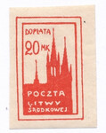 Litwa Środkowa D6 Ax papier średni gładki czysty**