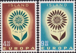 Islandia Mi.0385-386 czyste** Europa Cept