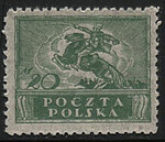 0101 a zielony ząbkowanie 11½ czysty** Wydanie dla obszaru całej Rzeczypospolitej po unifikacji