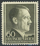 GG 084 czyste** Portret A.Hitlera na tle siatkowym