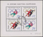 1314-1316 Blok 41 kasowany Zimowe Igrzyska Olimpijskie w Innsbrucku