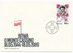 FDC 3055 45 rocznica bitwy o Monte Cassino