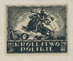 002 Projekt konkursowy barwa czarna- Edmund Bartłomiejczyk Polskie Marki Pocztowe 1918 rok