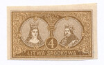 Litwa Środkowa 37 A w papier średni gładki czyste** Różne rysunki