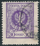 0190 kasowany Orzeł w wieńcu