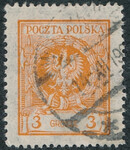 0184 kasowany Orzeł w wieńcu