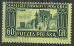 0734 a papier biały cienki gładki czysty** 500 rocznica powrotu Pomorza do Polski