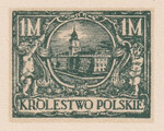 090 Projekt konkursowy barwa zielona- Edmund John Polskie Marki Pocztowe 1918 rok